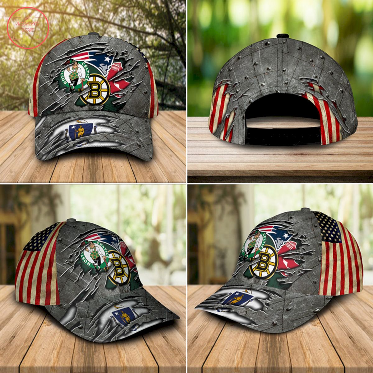 Boston Sports Green Style Classic Hat Cap