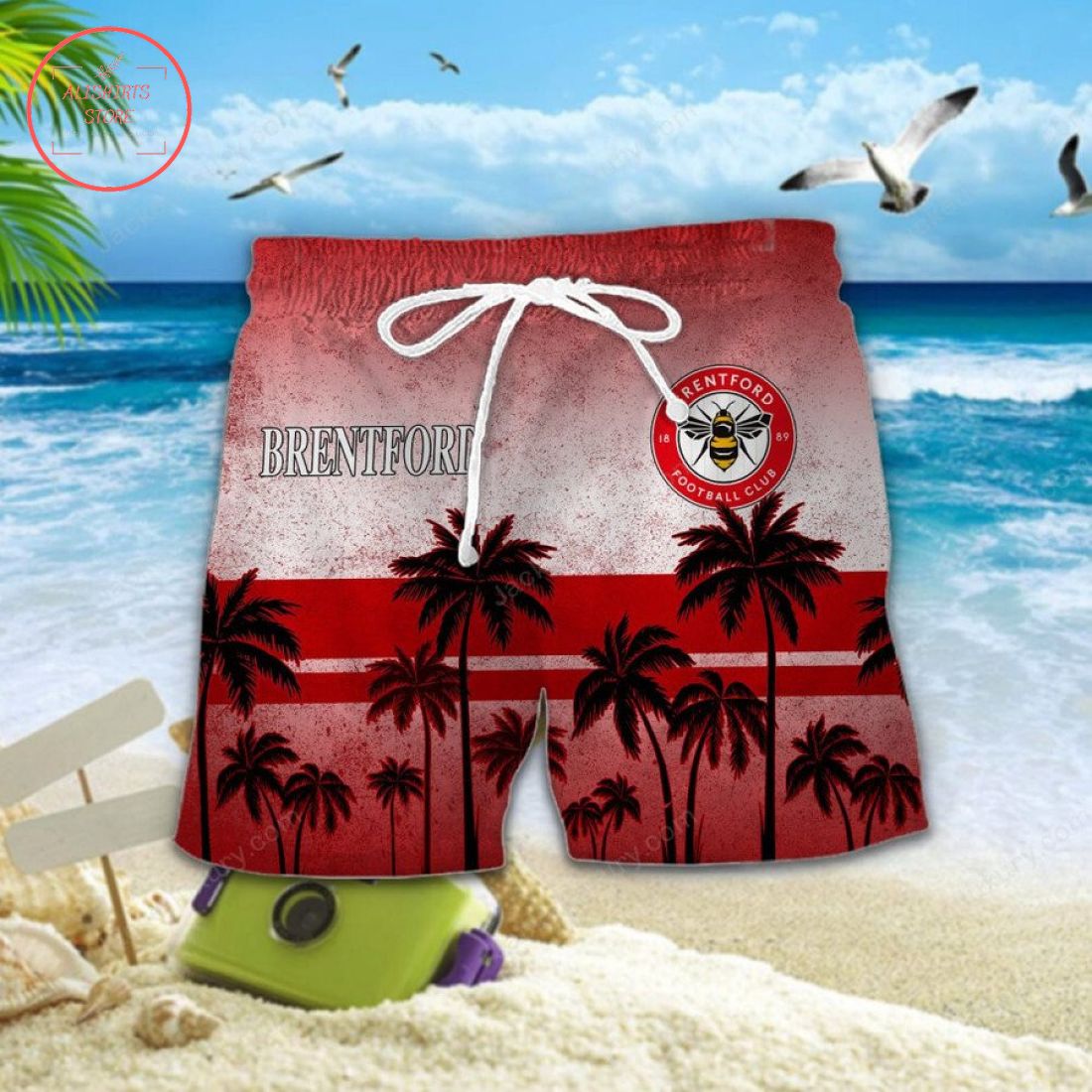 Brentford FC Hawaiian Shirt and Beach Shorts