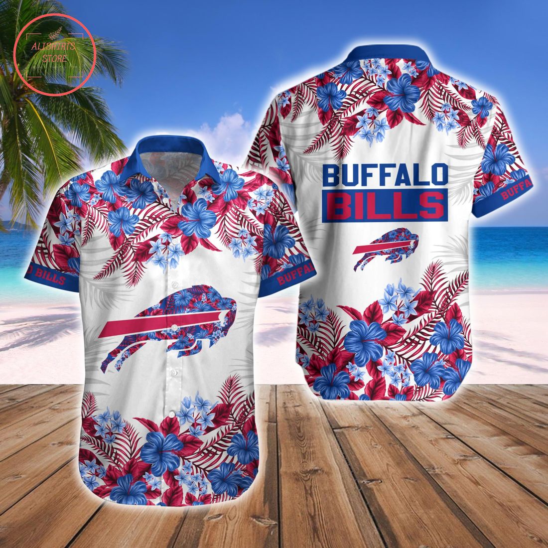 Buffalo Bills Combo Hawaiian Shirt and Shorts