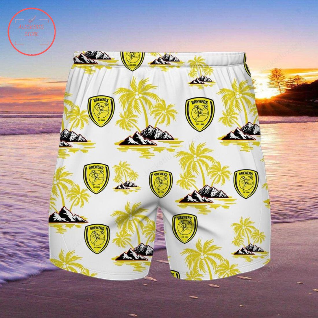 Burton Albion FC Hawaiian Shirt and Beach Shorts
