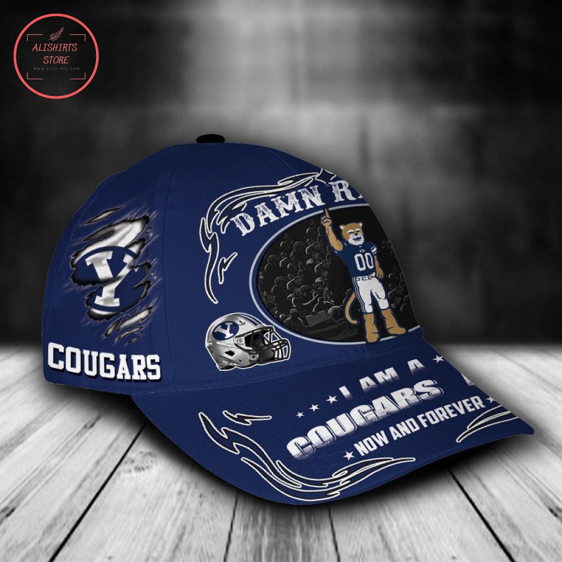 BYU Cougars NCAA Classic Cap Mascot Custom Name