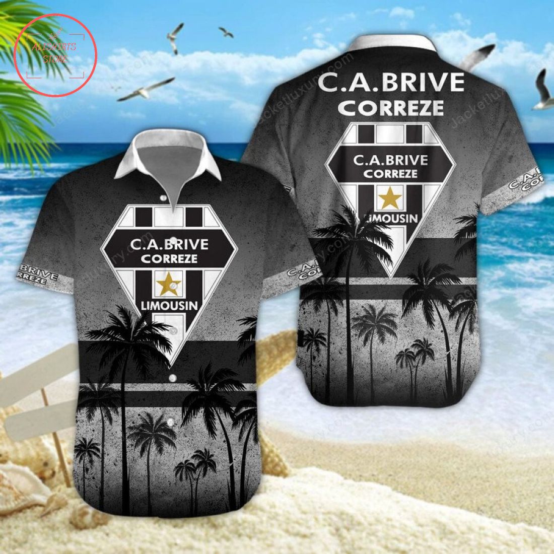 CA Brive Hawaiian Shirt and Shorts