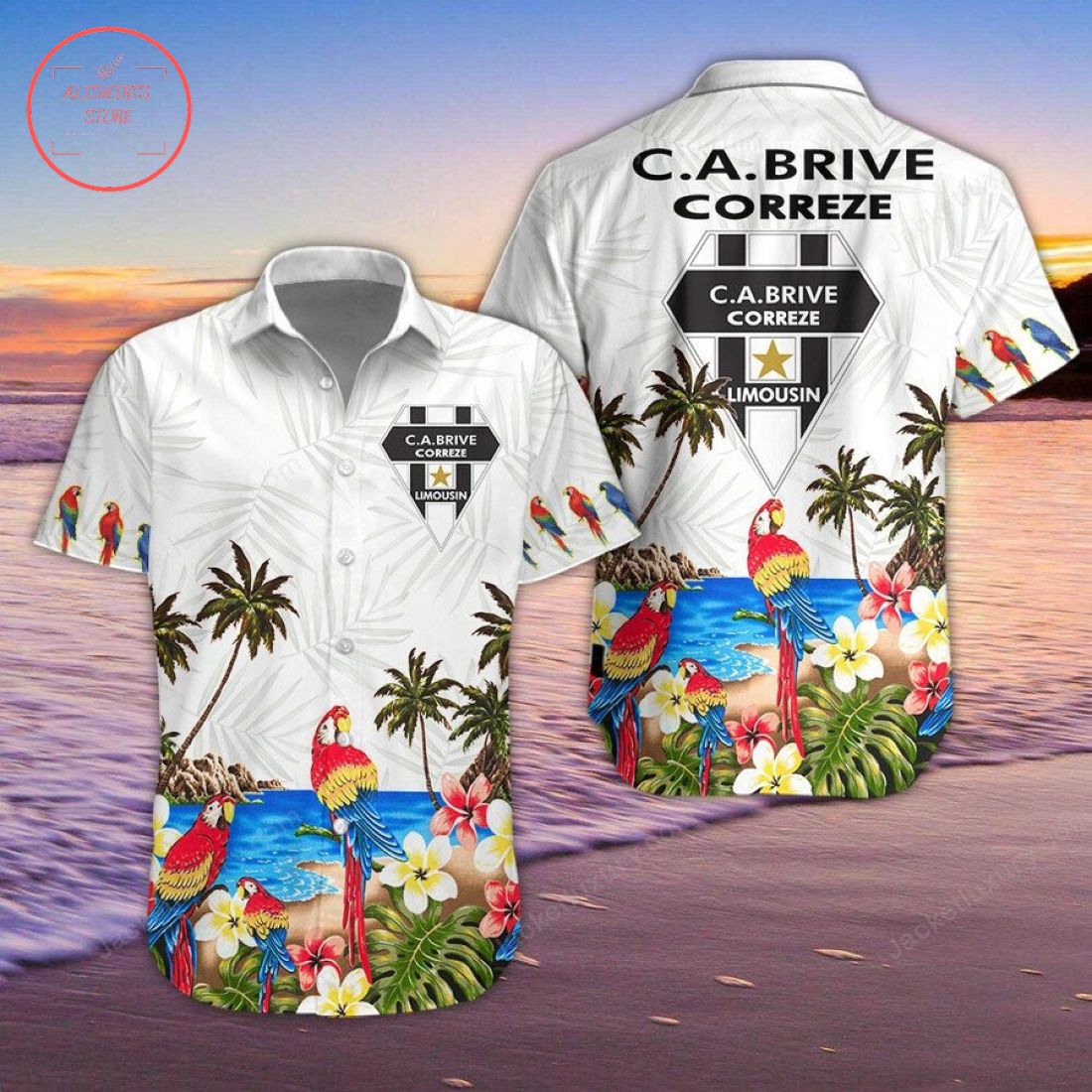 CA Brive Rugby Hawaiian Shirt and Shorts