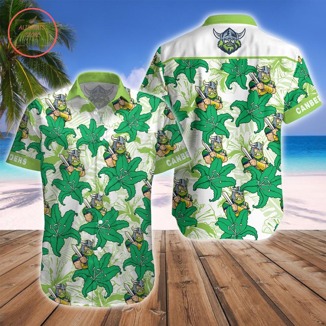 Canberra Raiders Mascot Hawaiian Shirt