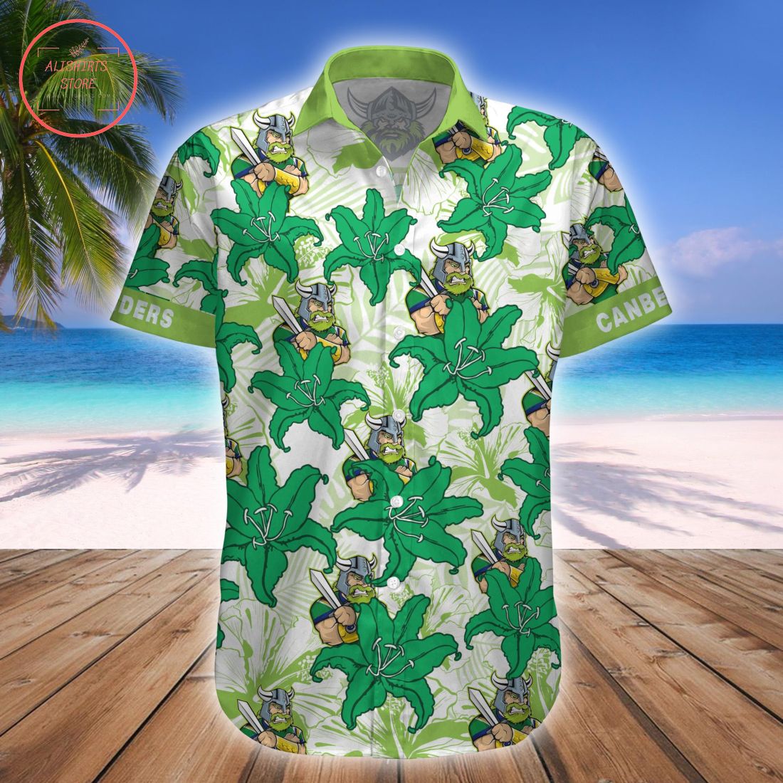 Canberra Raiders Mascot Hawaiian Shirt