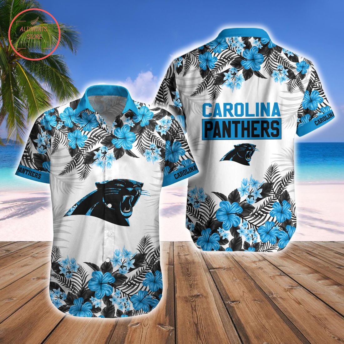 Carolina Panthers Combo Hawaiian Shirt and Shorts
