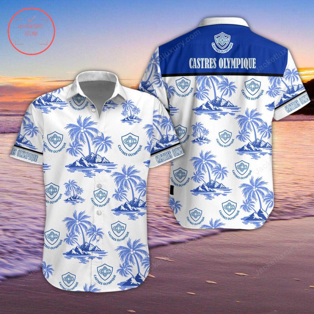 Castres Olympique Hawaiian Shirt and Beach Shorts