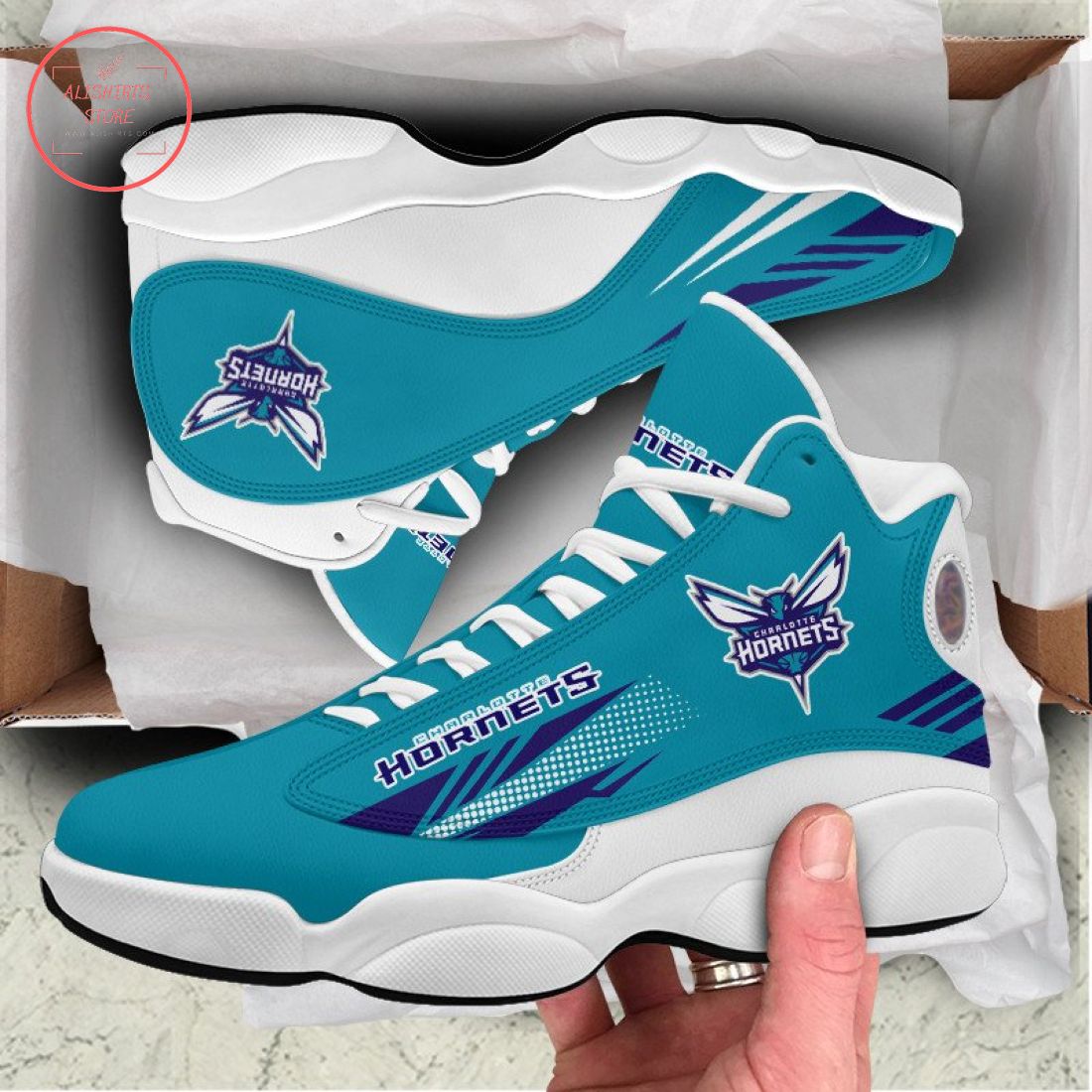 Charlotte Hornets Air Jordan 13 Sneaker Shoes