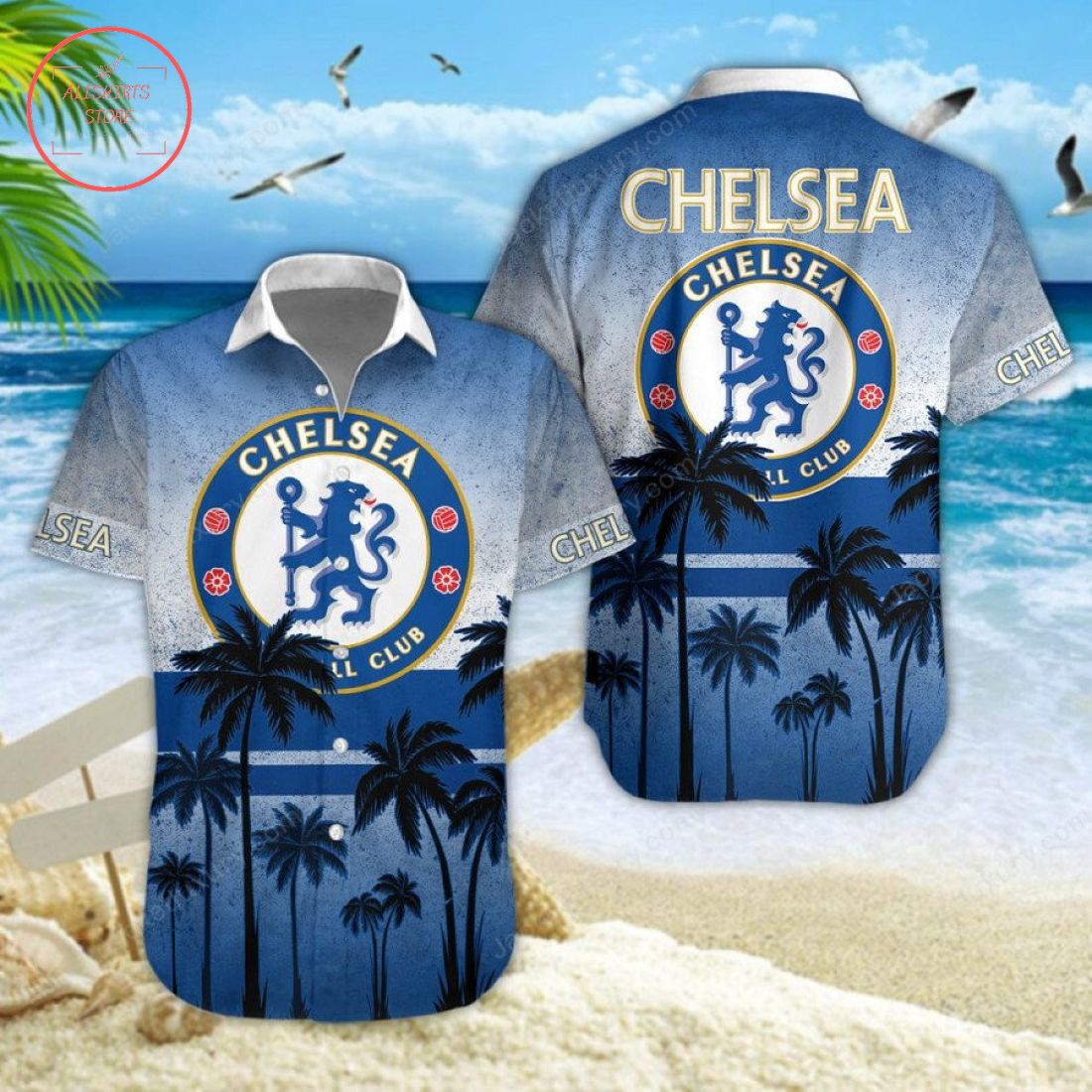 Chelsea FC Hawaiian Shirt and Beach Shorts