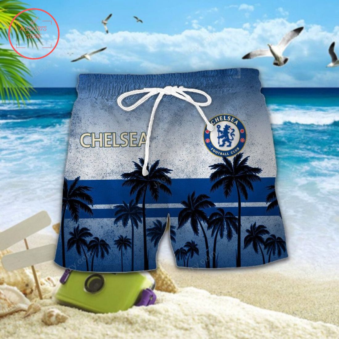 Chelsea FC Hawaiian Shirt and Beach Shorts