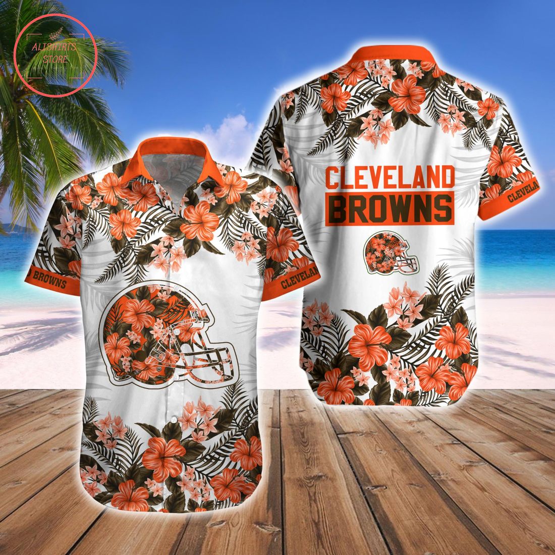 Cleveland Browns Combo Hawaiian Shirt and Shorts