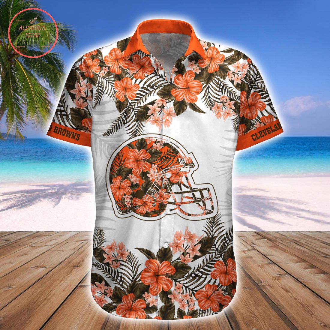 Cleveland Browns Combo Hawaiian Shirt and Shorts