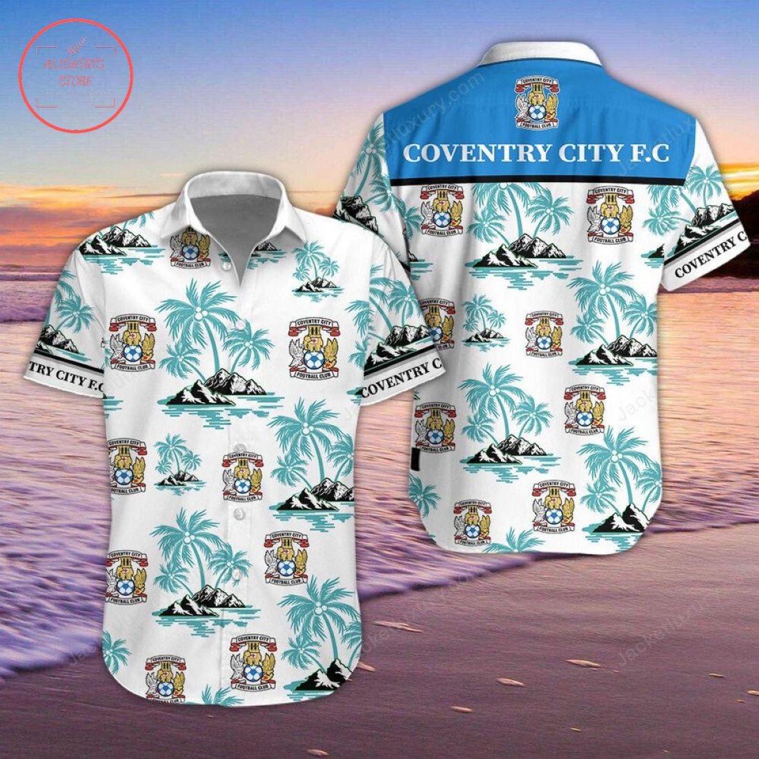Coventry City FC Hawaiian Shirt and Shorts