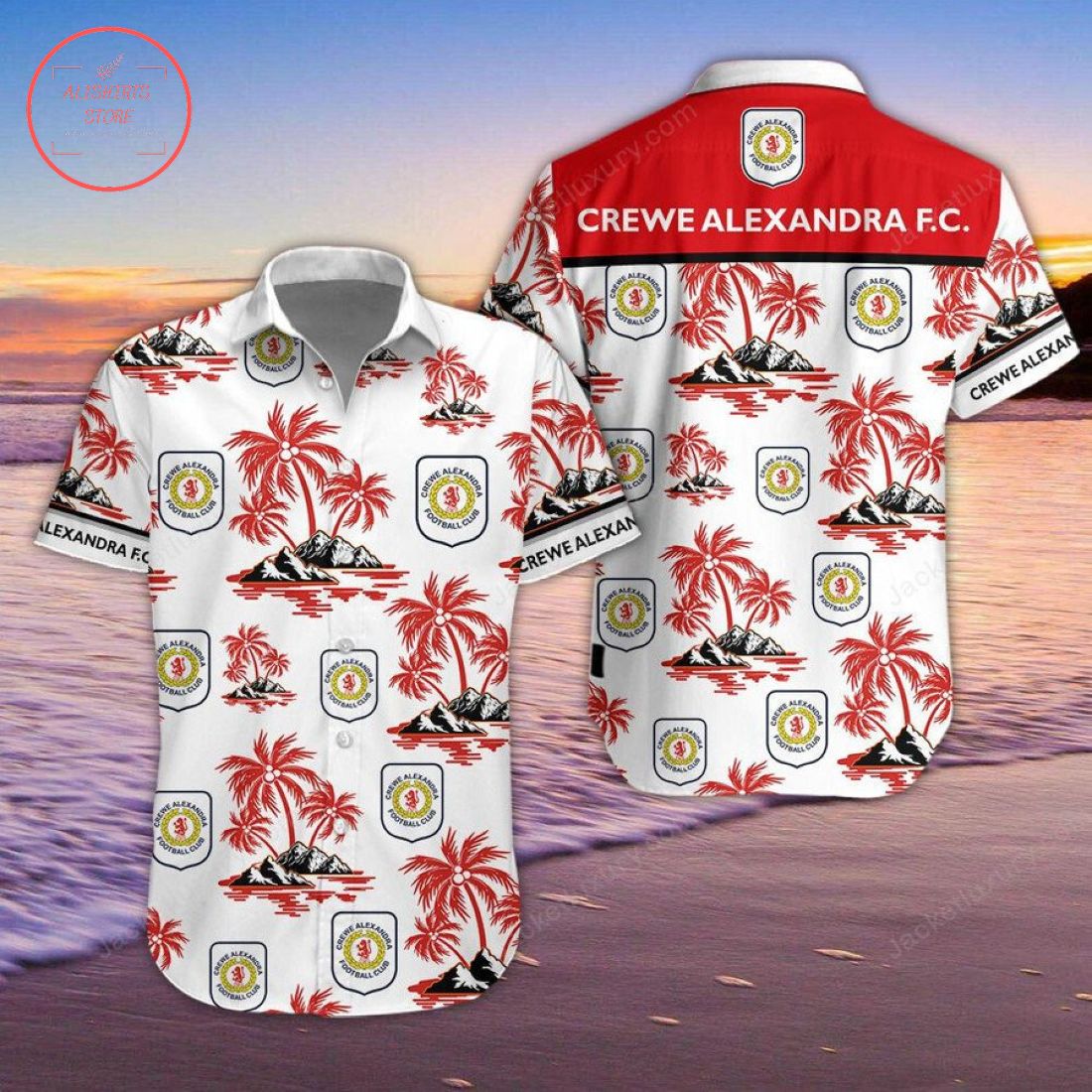 Crewe Alexandra FC Hawaiian Shirt and Beach Shorts