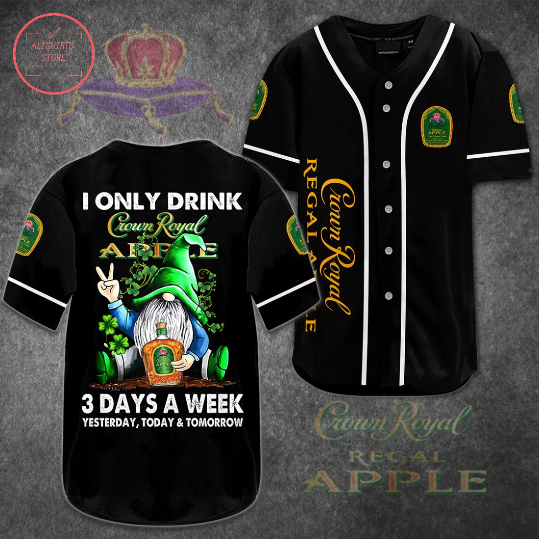 Crown Royal Apple Gnome Baseball Jersey