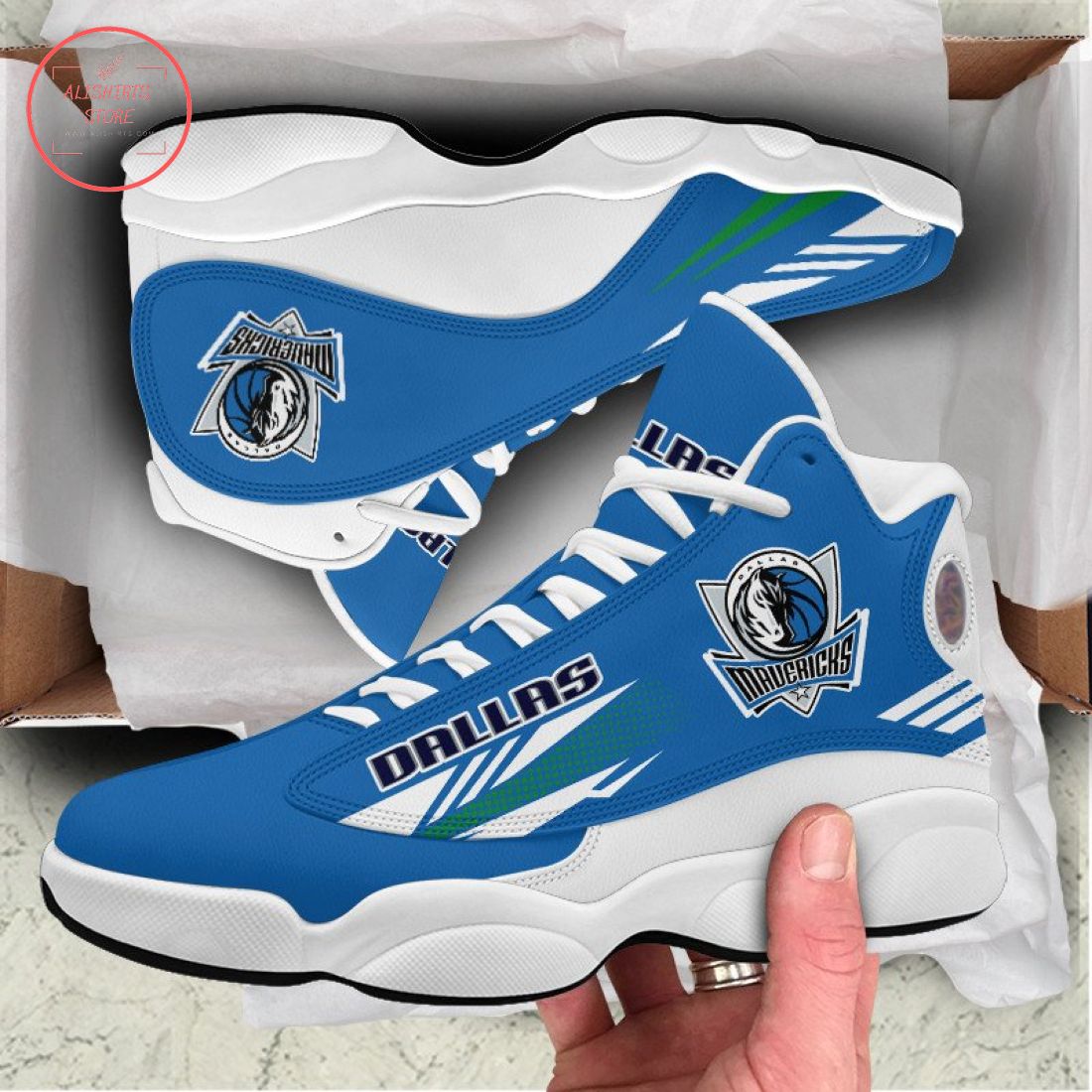 Dallas Mavericks Air Jordan 13 Sneaker Shoes