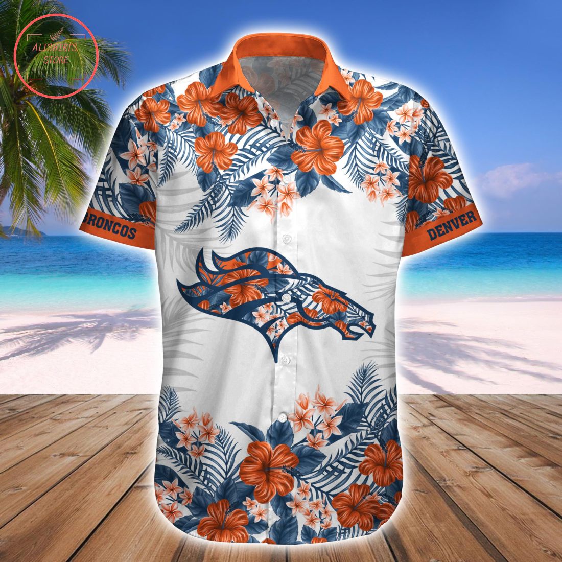 Denver Broncos Combo Hawaiian Shirt and Shorts