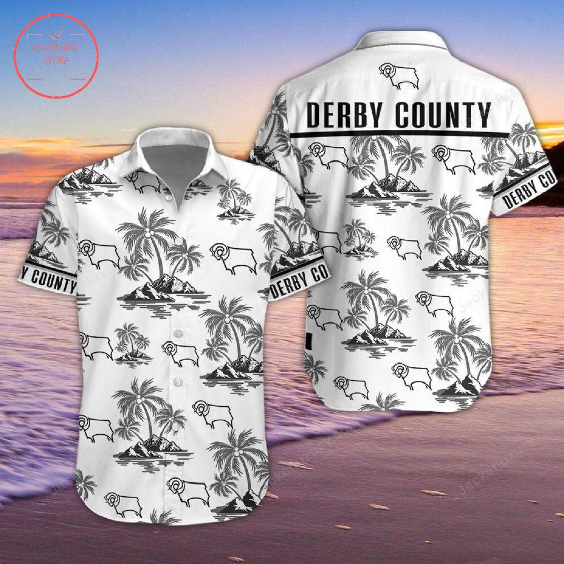 Derby County FC Hawaiian Shirt and Shorts