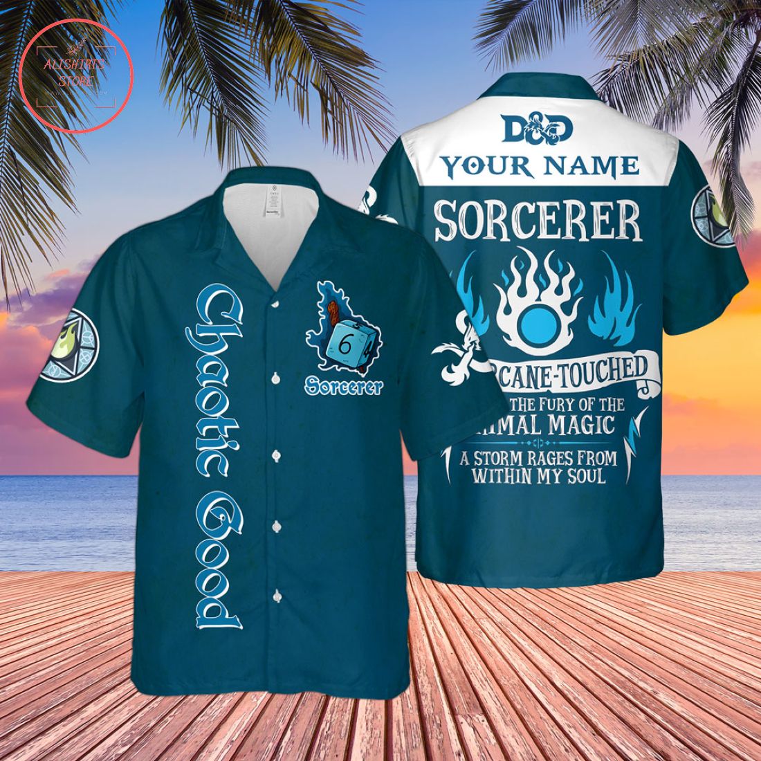 DnD Chaotic Good Sorcerer Custom Hawaiian Shirt