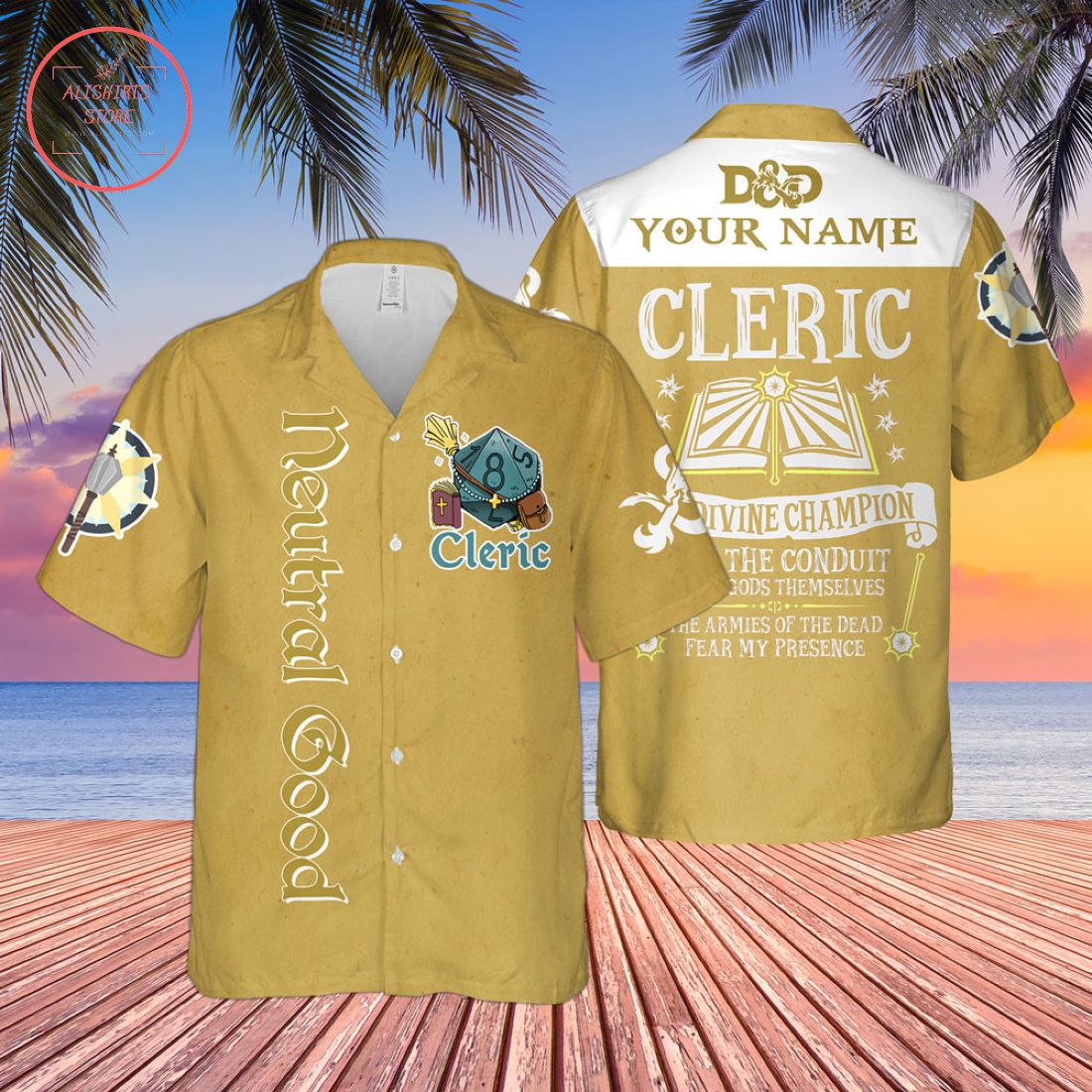 DnD Neutral Good Cleric Custom Hawaiian Shirt