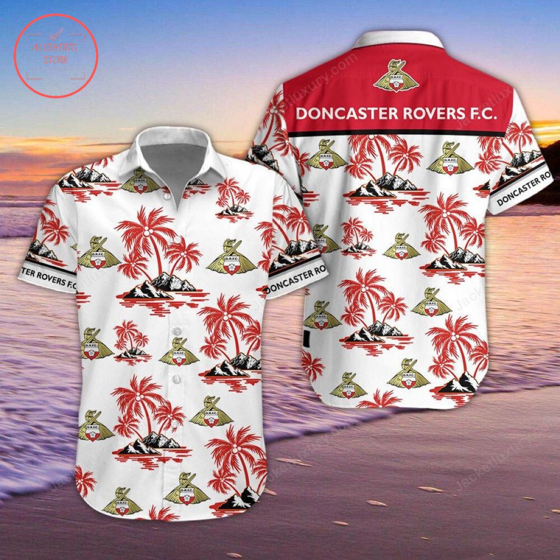 Doncaster Rovers FC Hawaiian Shirt and Beach Shorts