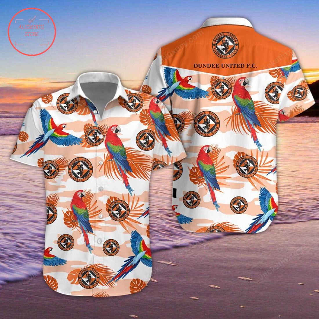 Dundee United FC Parrot Hawaiian Shirt and Beach Shorts