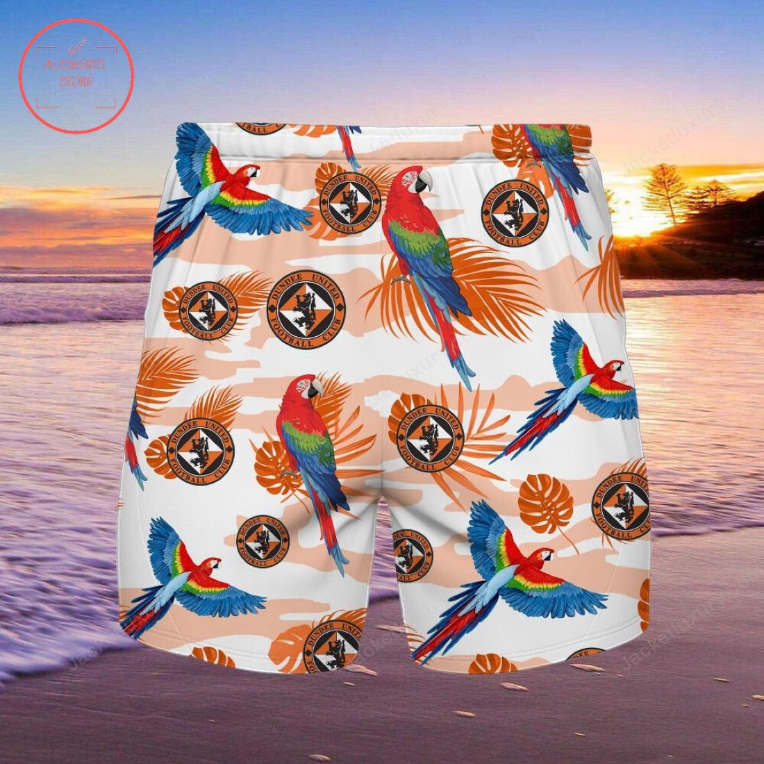 Dundee United FC Parrot Hawaiian Shirt and Beach Shorts