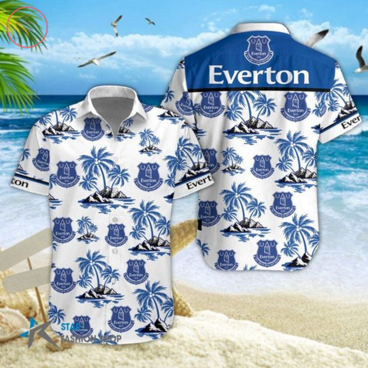 EPL Everton Floral Hawaiian Shirts and Shorts