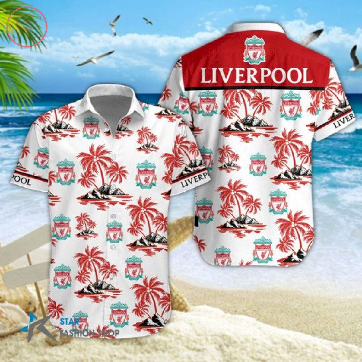 Liverpool EPL Hawaiian Shirt and Short