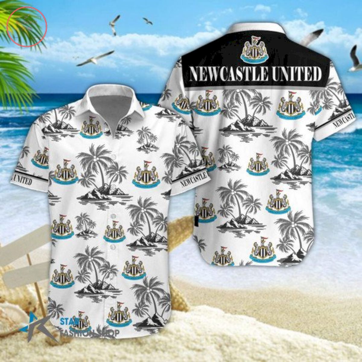 EPL Newcastle United Floral Hawaiian Shirts and Shorts