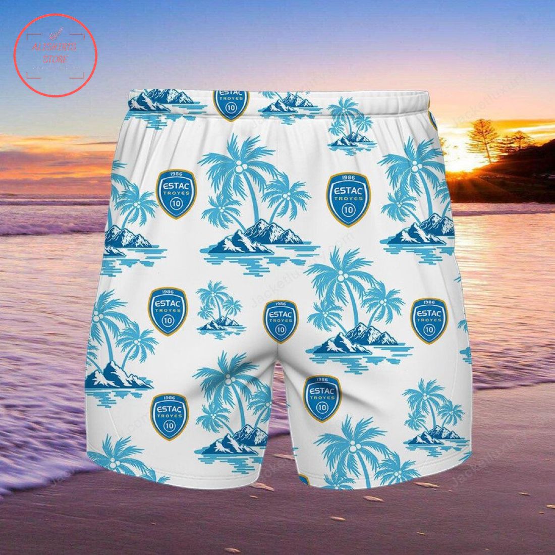 ESTAC Troyes Hawaiian Shirt and Shorts