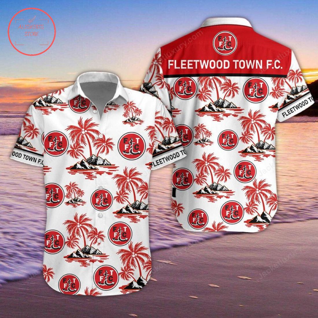 Fleetwood Town FC Hawaiian Shirt and Beach Shorts