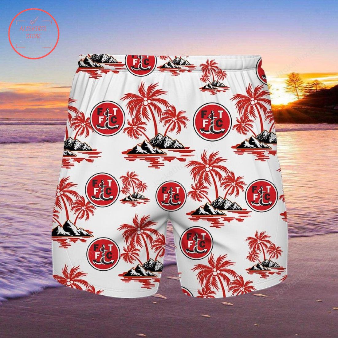 Fleetwood Town FC Hawaiian Shirt and Beach Shorts