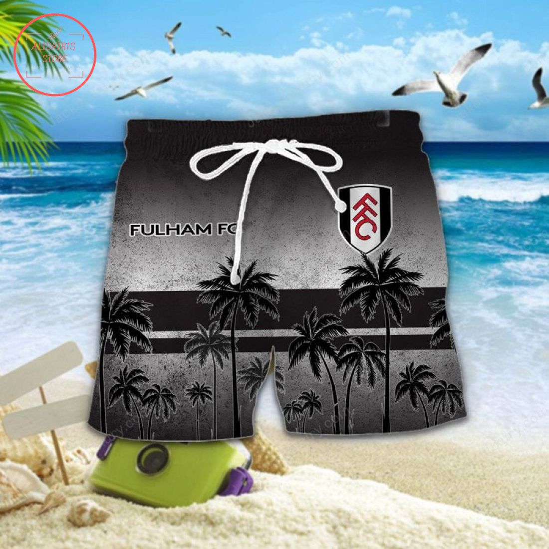 Fulham FC Hawaiian Shirt and Beach Shorts