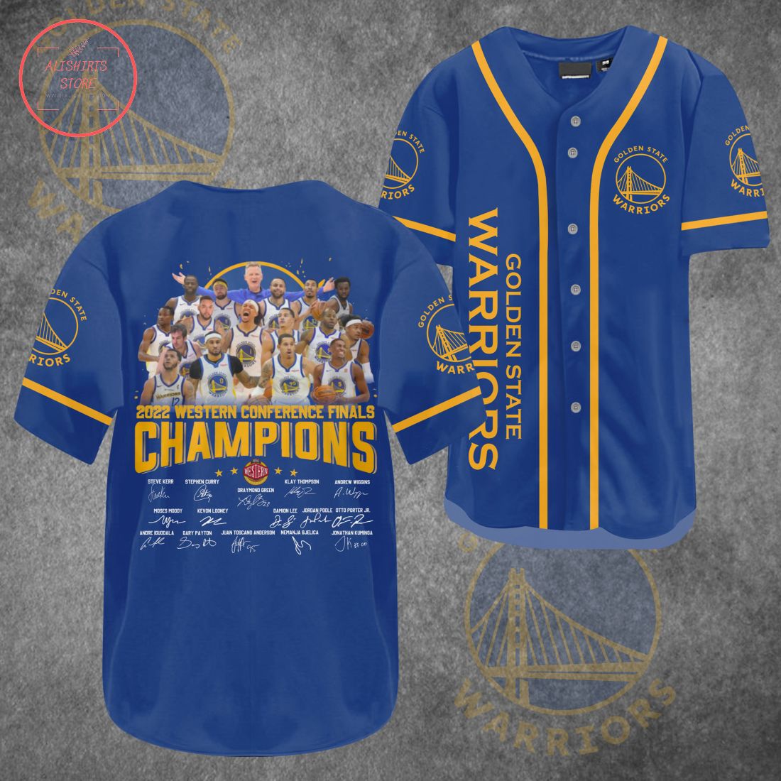 Golden State Warrior 2022 Western Conference Finals Champions Baseball Jersey