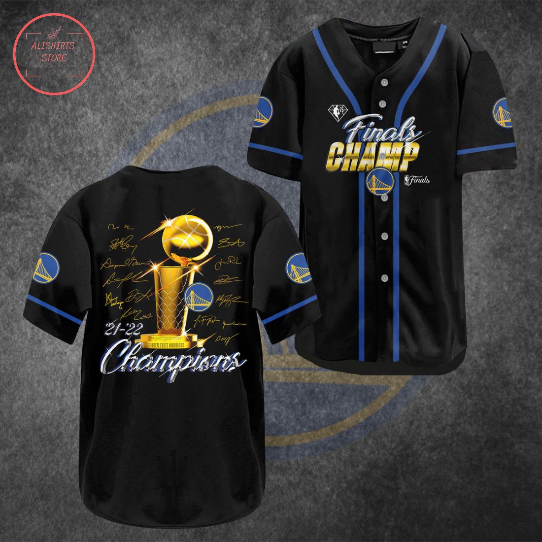 Golden State Warrior 21-22 Champions Baseball Jersey