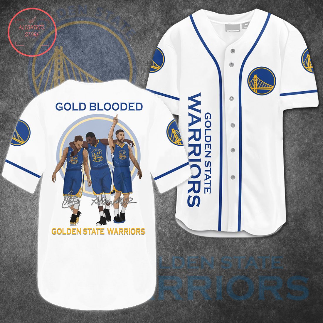 Golden State Warrior Gold Blooded Baseball Jersey