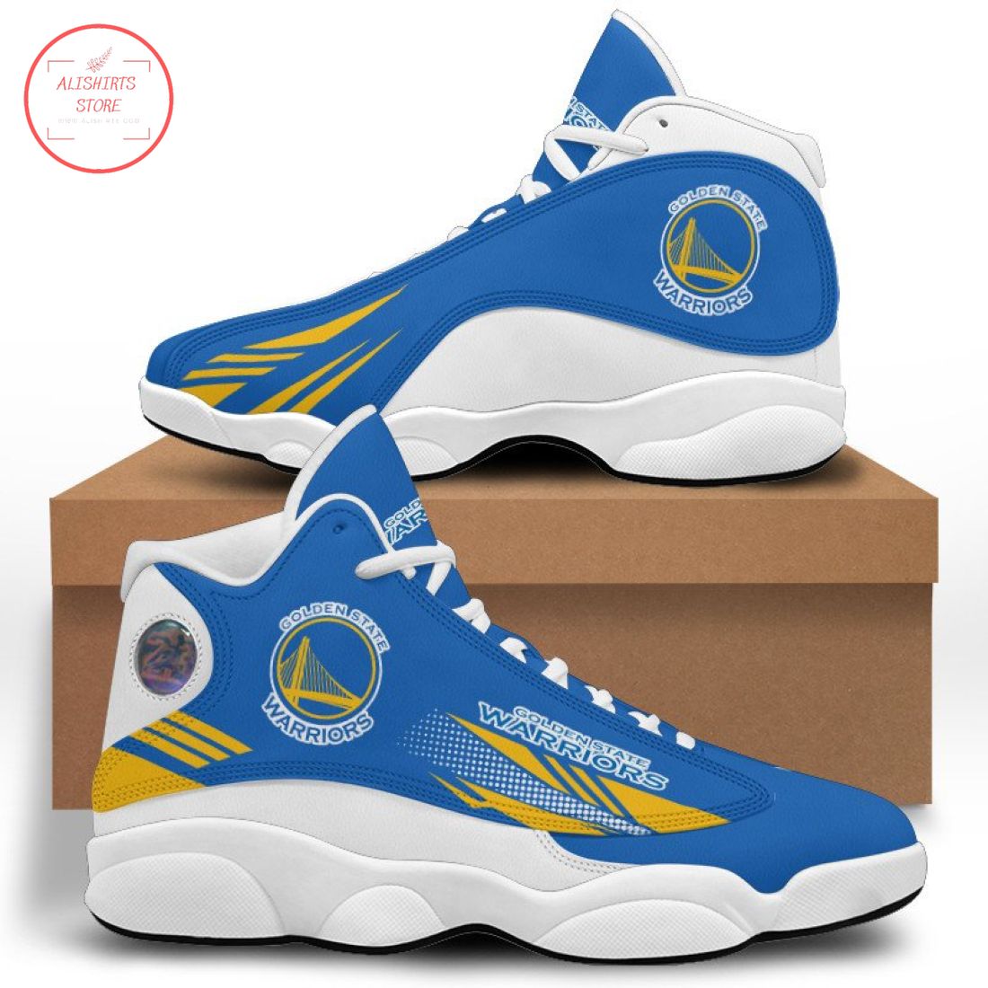 Golden State Warriors Air Jordan 13 Sneaker Shoes