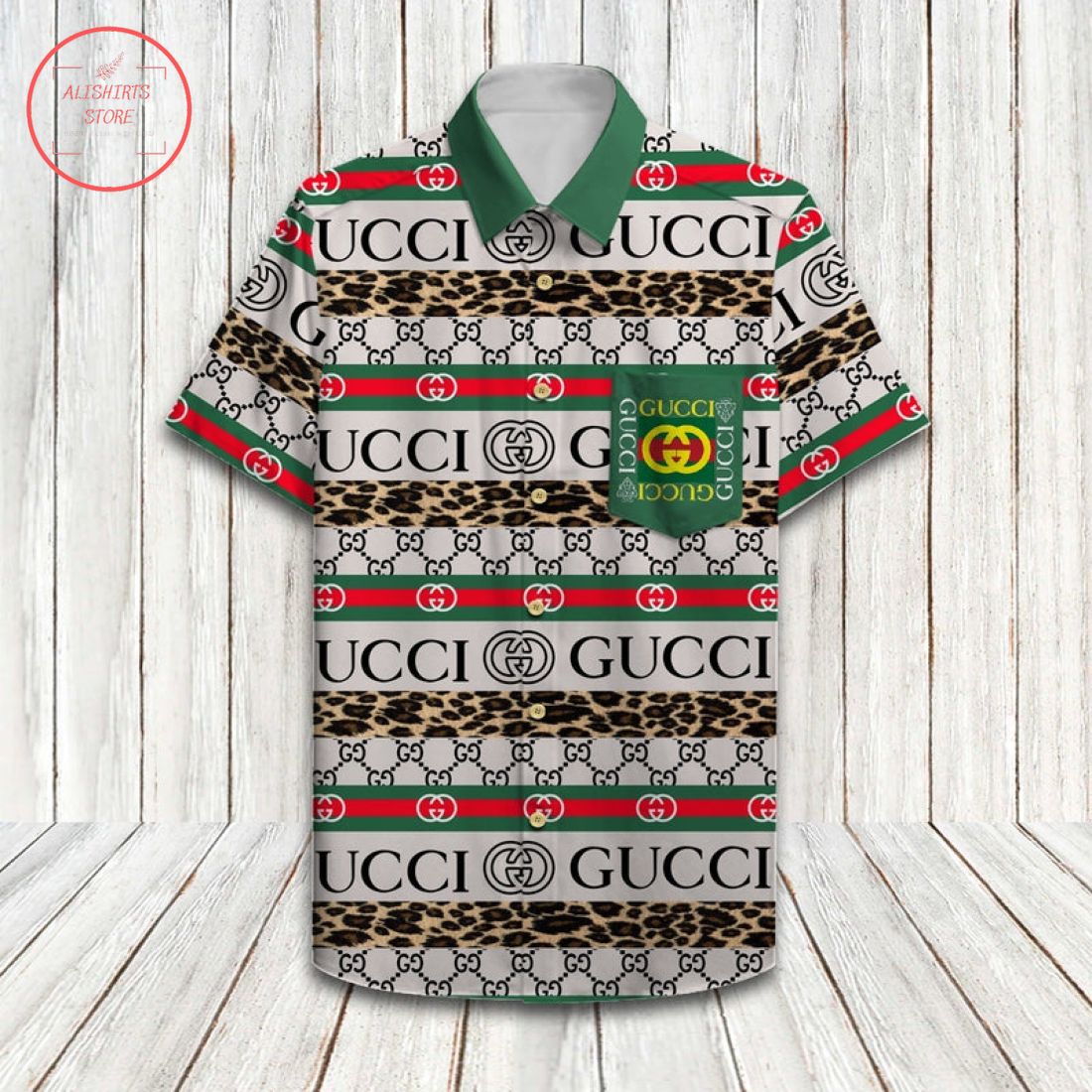 Gucci Logo 2022 Hawaiian Shirt, Shorts and Flip Flops