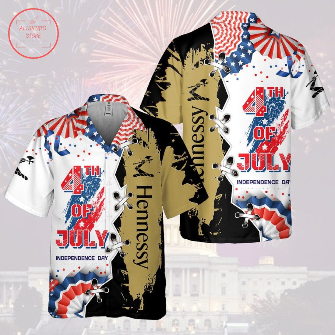 Hennessy 4th Of July Independence Day Hawaiian Shirt