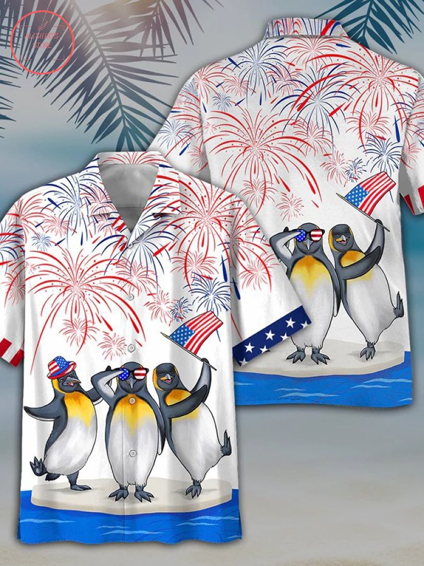 Independence Day Is Coming Penguin Hawaiian Shirt