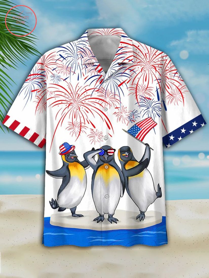 Independence Day Is Coming Penguin Hawaiian Shirt