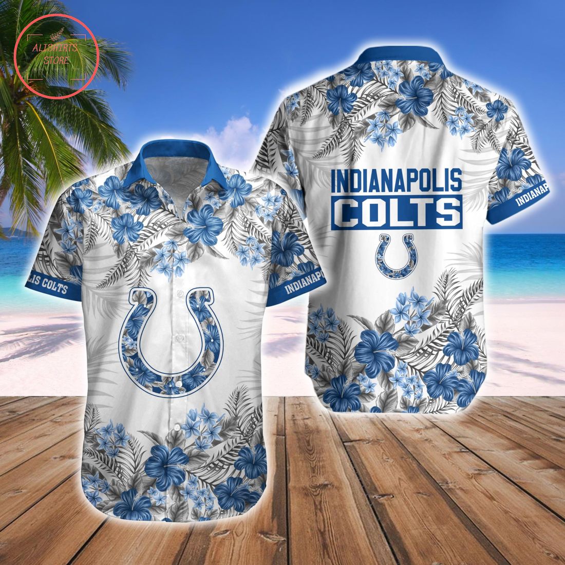 Indianapolis Colts Combo Hawaiian Shirt and Shorts