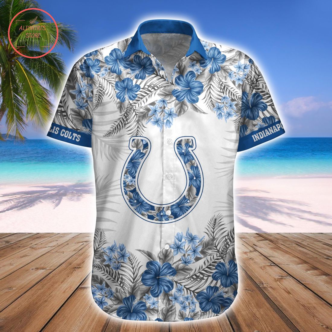 Indianapolis Colts Combo Hawaiian Shirt and Shorts