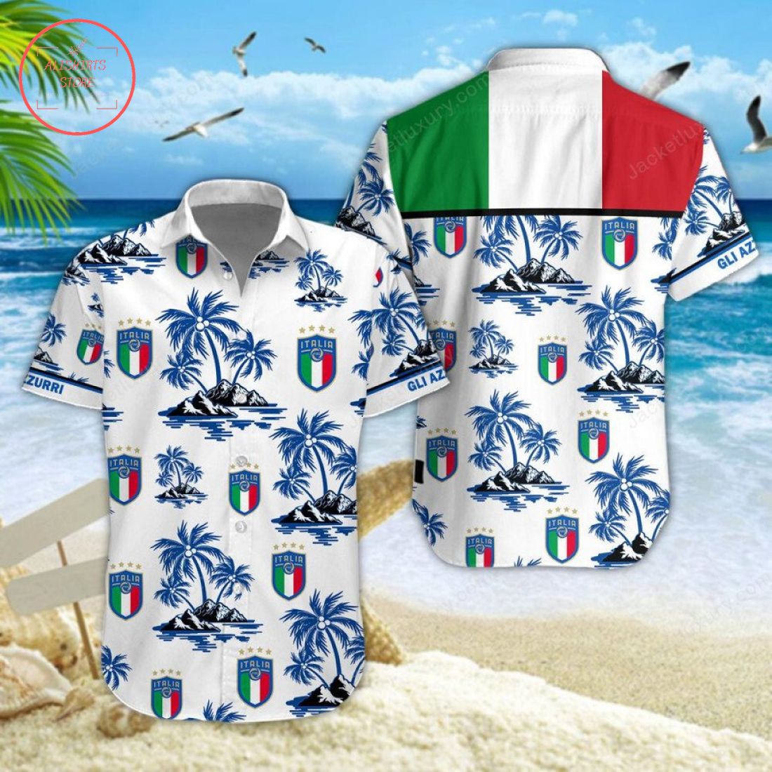 Italy national football team Hawaiian Shirt and Shorts