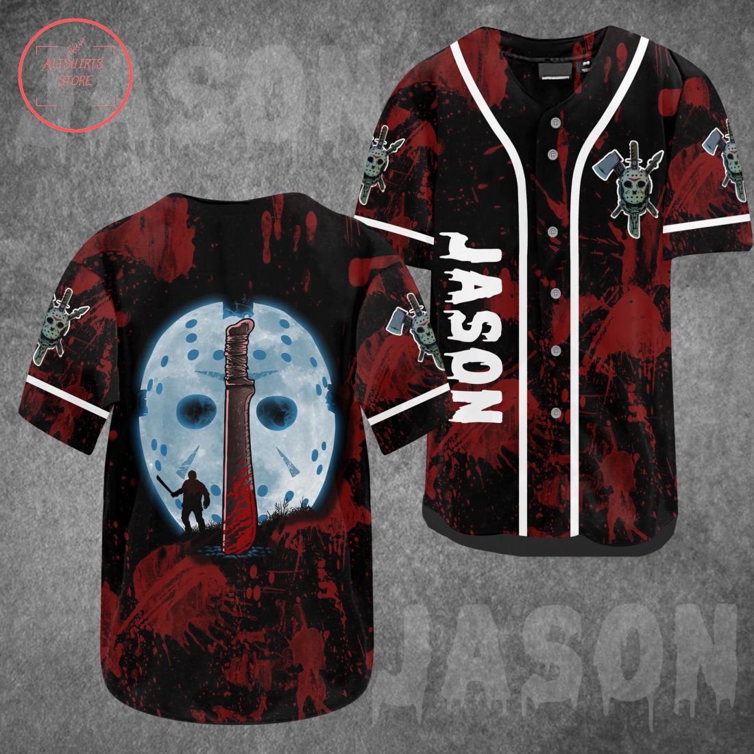 Jason Horror Halloween Baseball Jersey