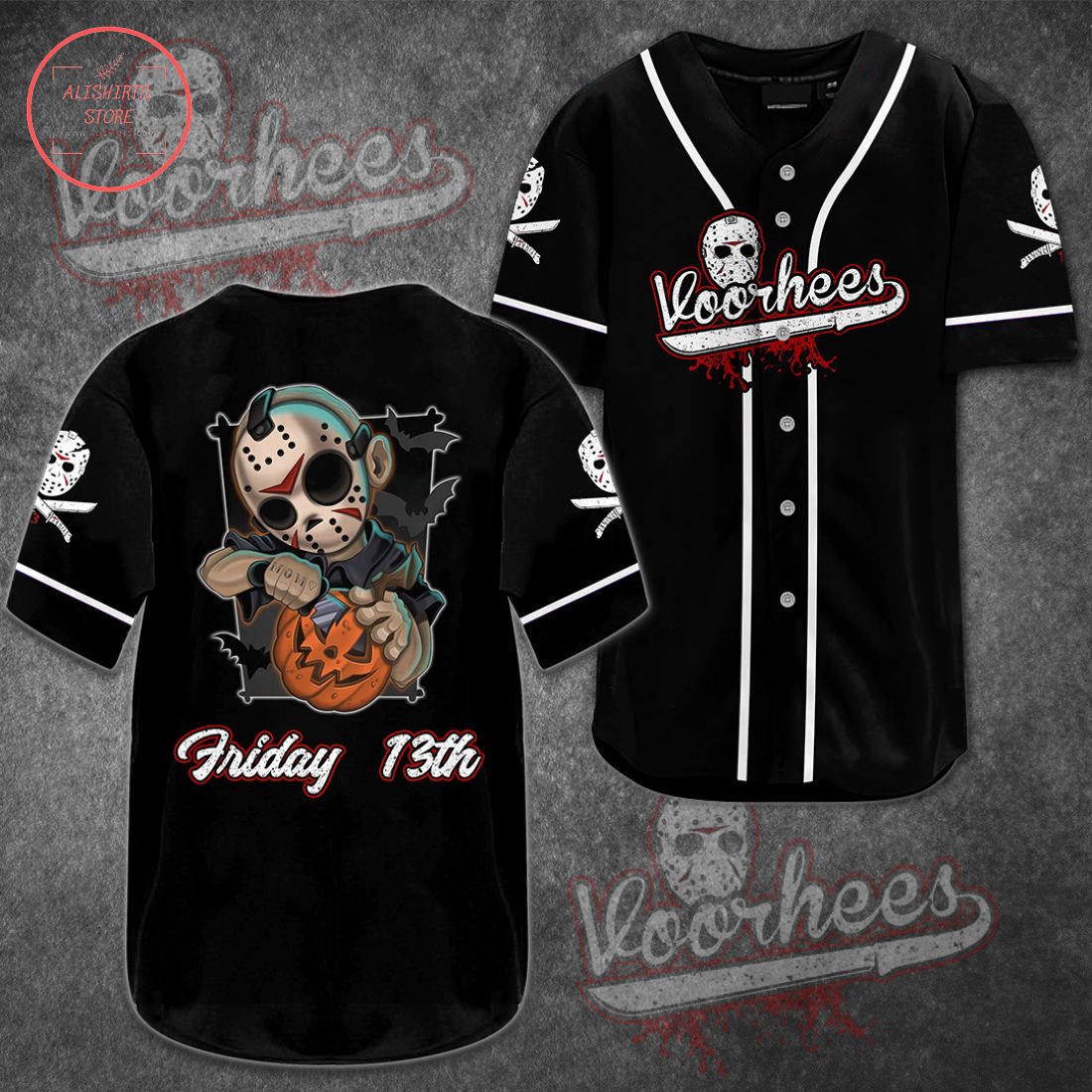 Jason Voorhees Horror Halloween Baseball Jersey