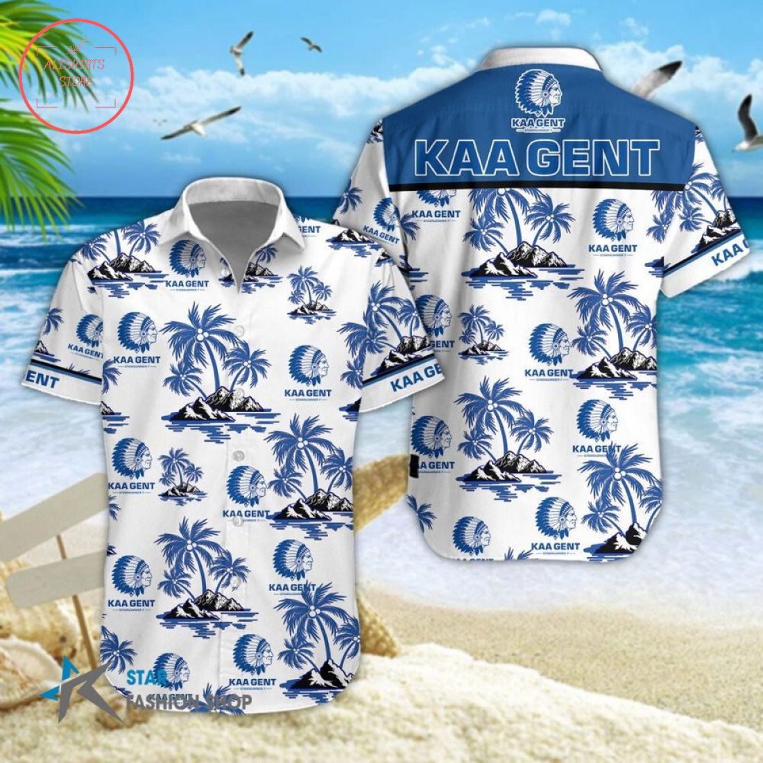 KAA Gent Combo Hawaiian Shirt Shorts and Flip Flops