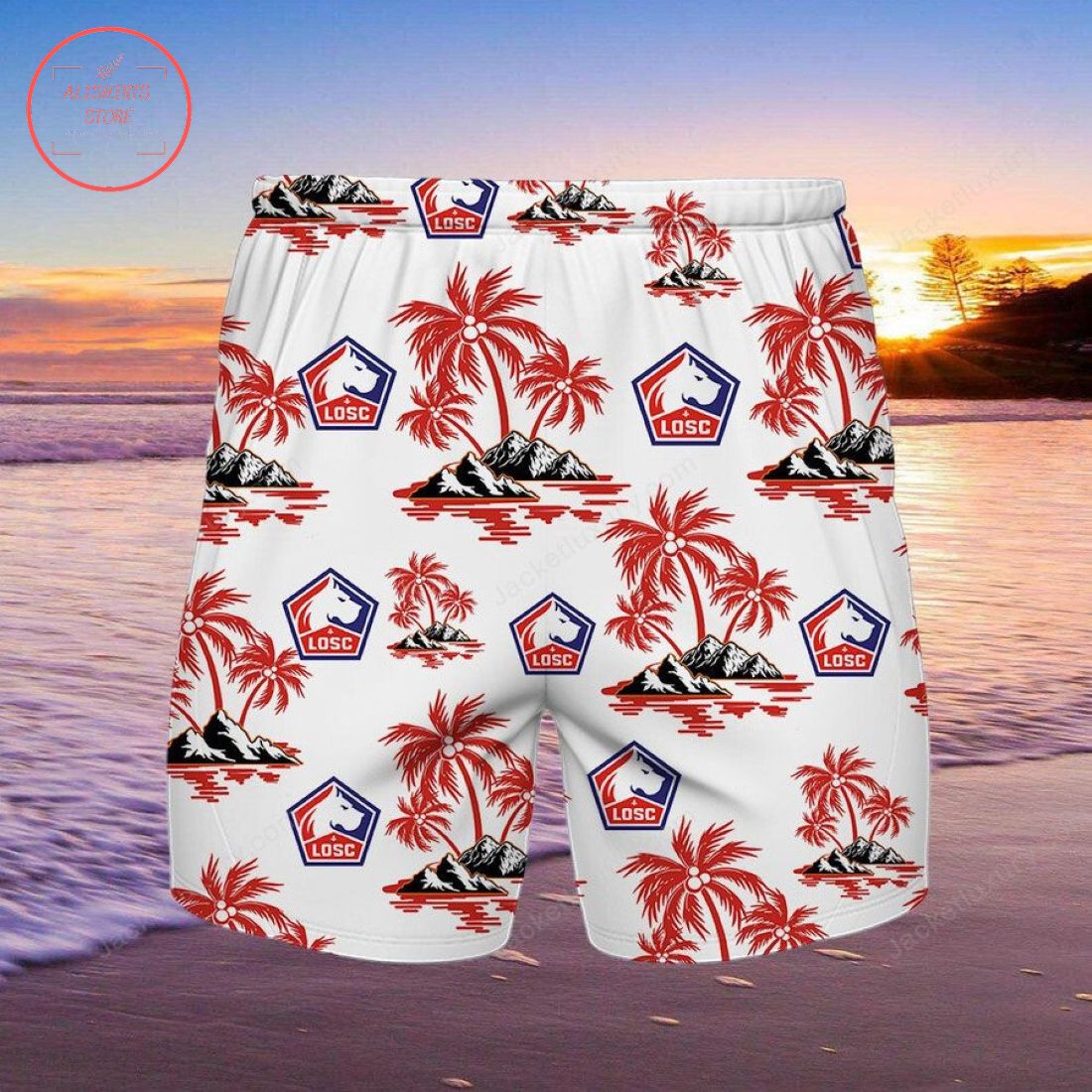 LOSC Lille Hawaiian shirt and shorts