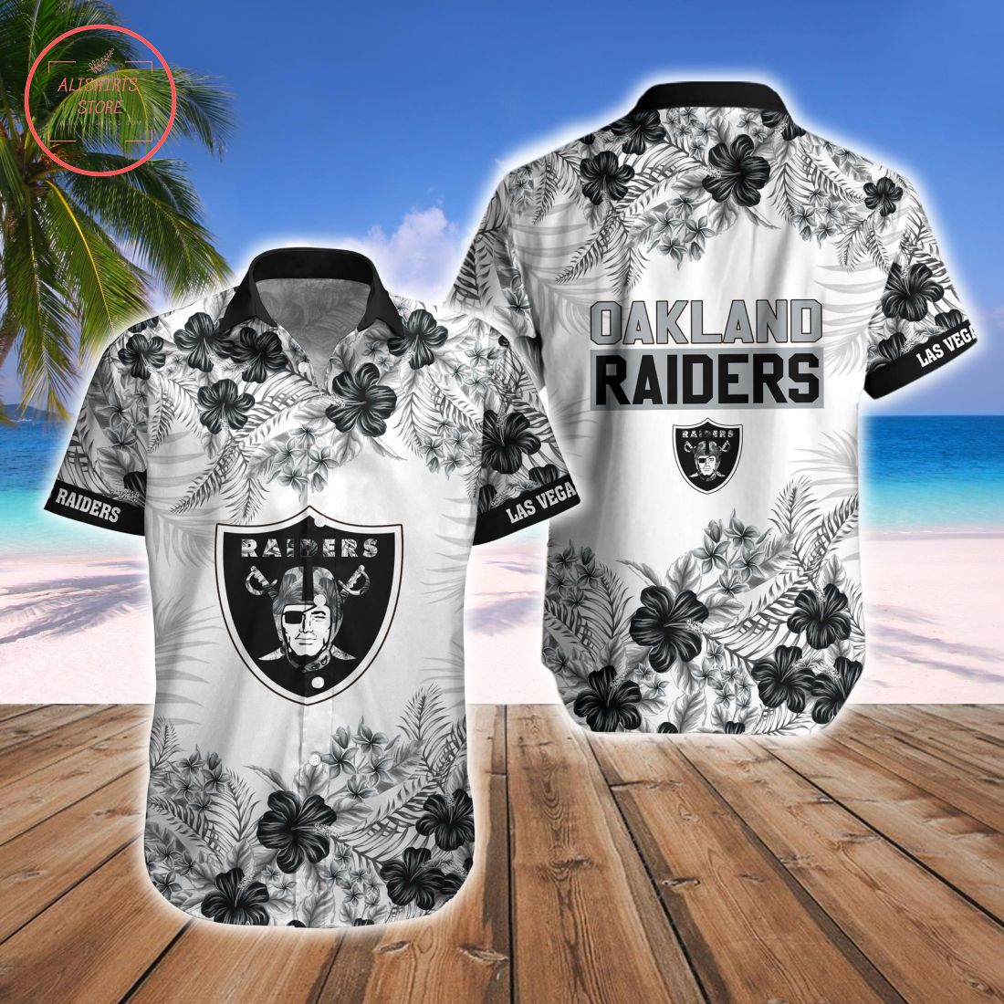 Las Vegas Raiders Combo Hawaiian Shirt and Shorts